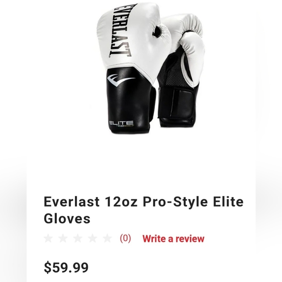 Everlast 12 Oz Pro Style Elite Gloves White Boxing Gloves - Picture 2 of 8